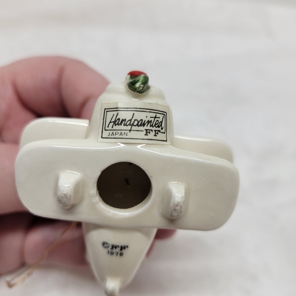 Fitz And Floyd Holly Express Reindeer Plane Christmas Ornament Vintage 1978 - Picture 5 of 11